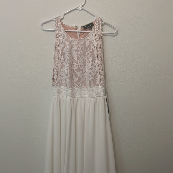 Lulu's Forever and Always Lace White Maxi Dress Medium - Picture 3 of 5